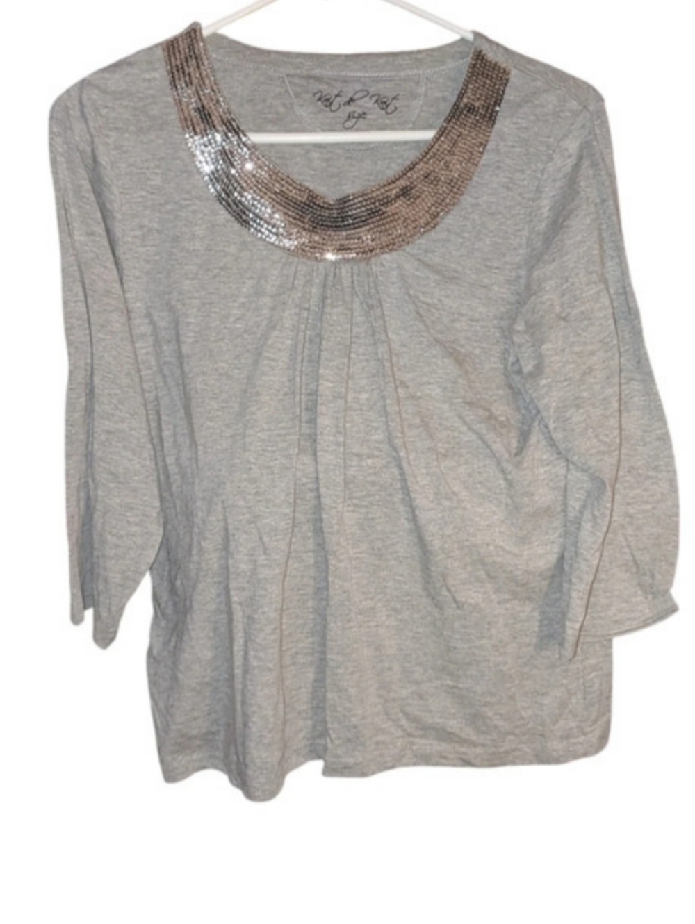 Knit De Knit Gray Cleopatra Shirt Size SmallGrey size small